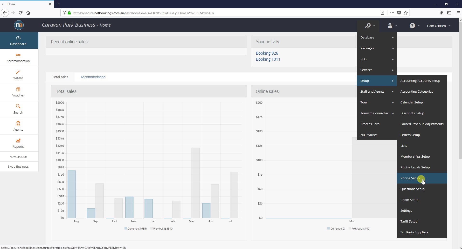 Click 'Pricing Setup'