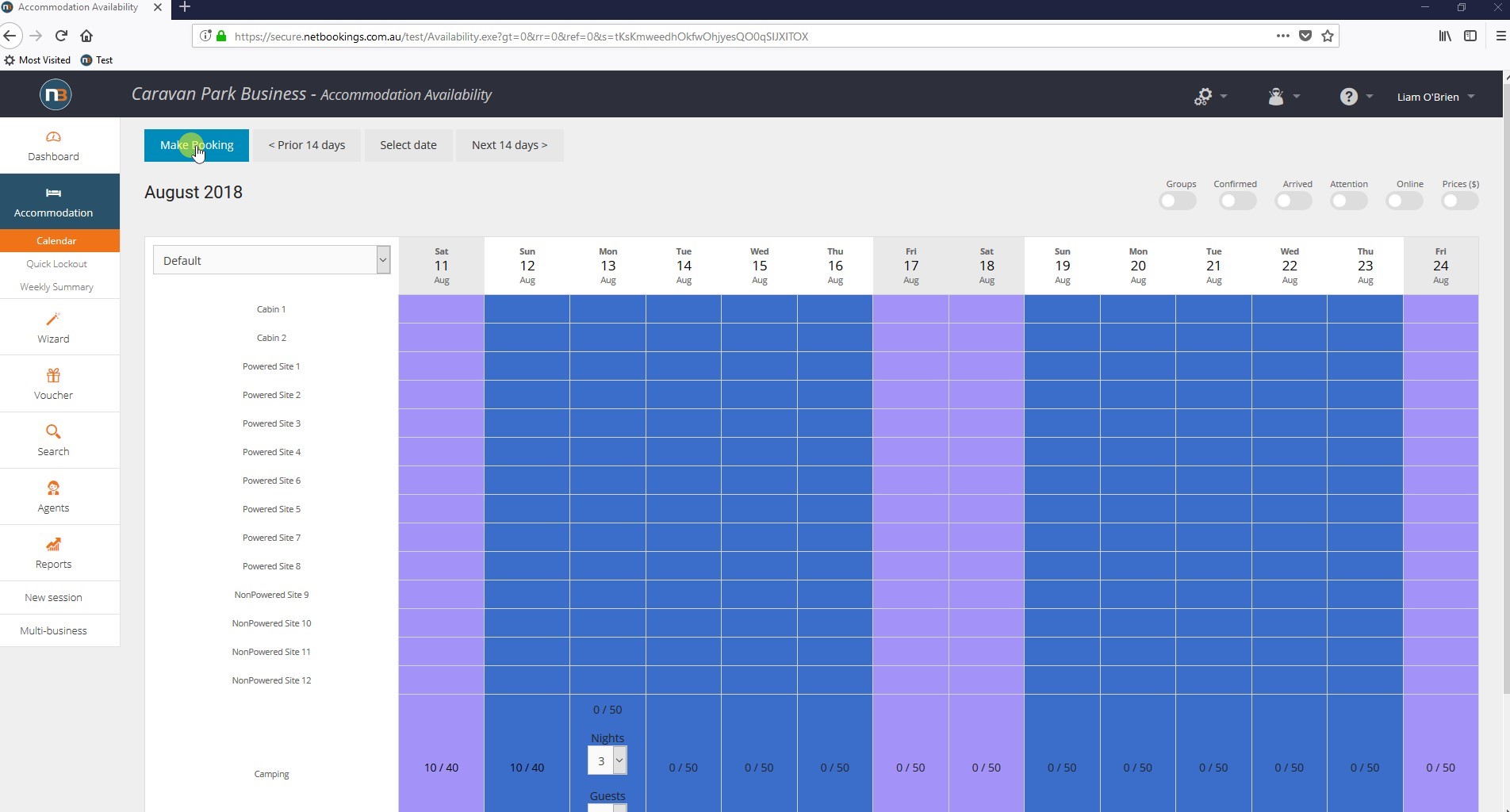 Click 'Make Booking'