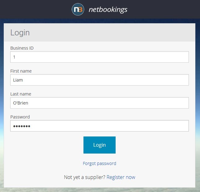 Login to Netbookings