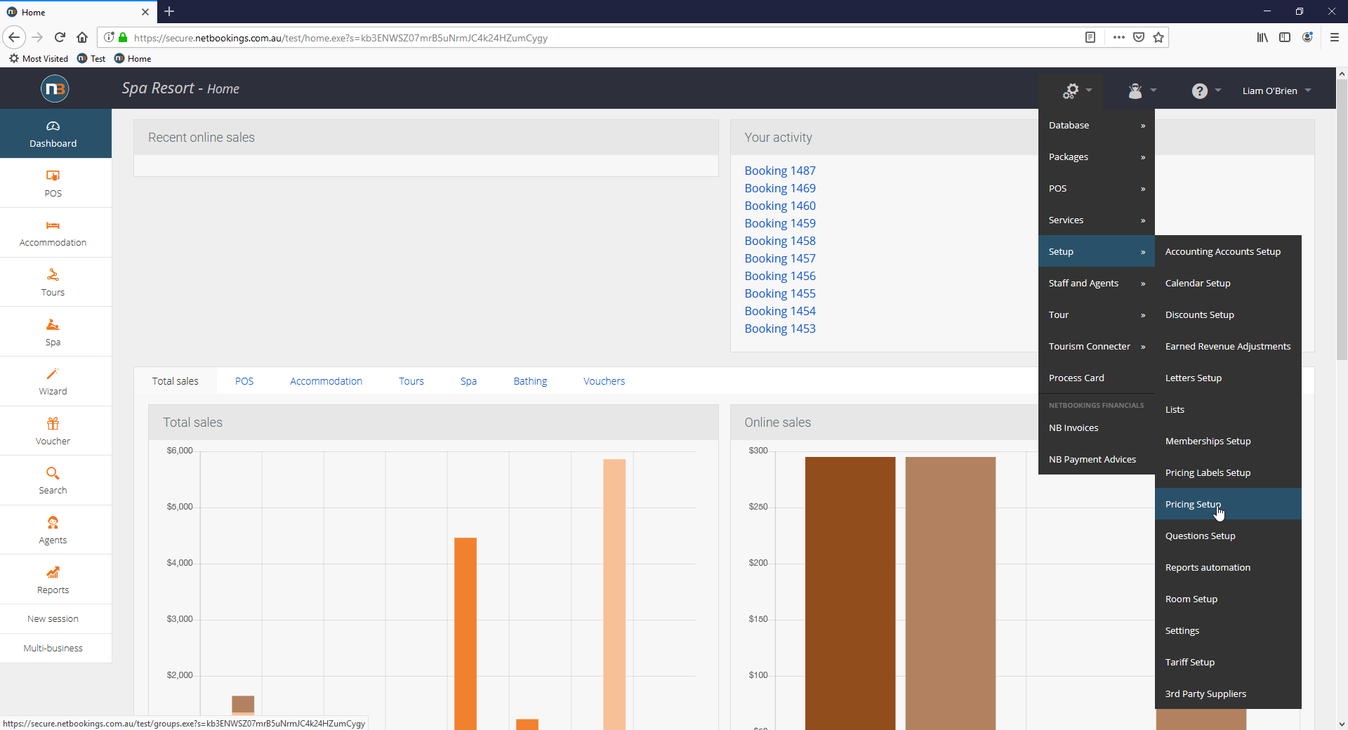 Click 'Pricing Setup'